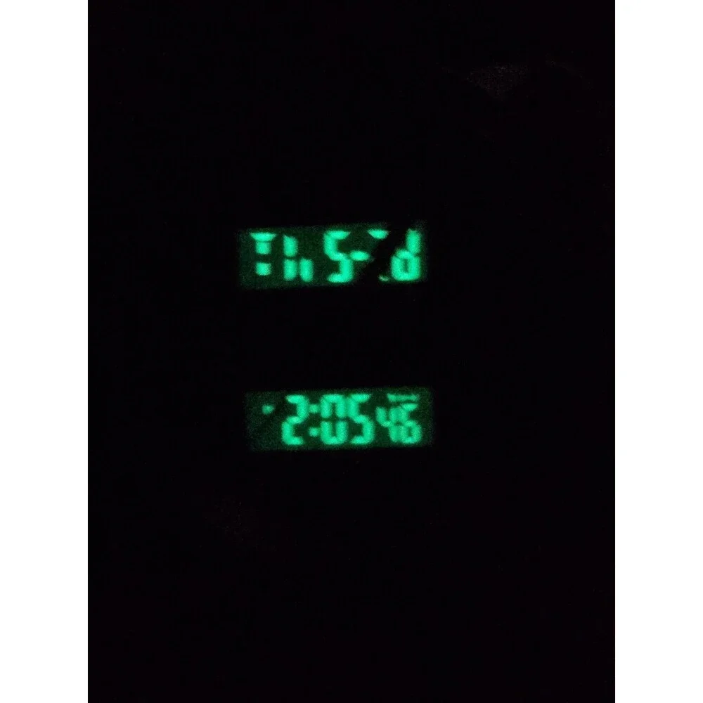 Infantry Night Stealth Ana Digi Square 46mm Mens Watch Black  Alarm New Battery